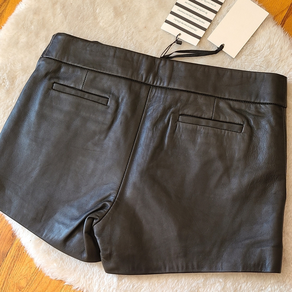 Sezane Black Leather Shorts - Picture 7 of 9